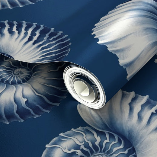 Detail of the shimmering pearlescent surface on the metallic shell design