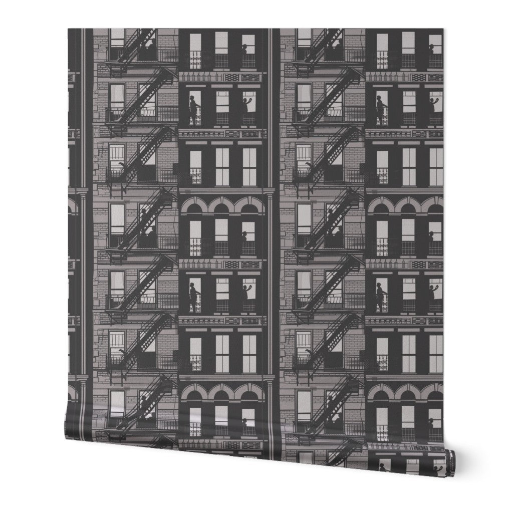 Shimmering metallic finish illustrating abstract urban layers in warm tones