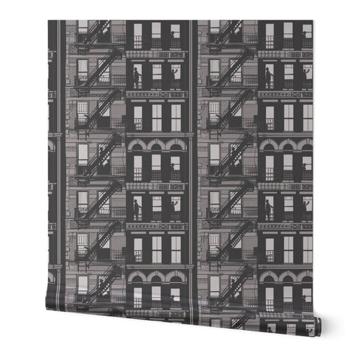 Shimmering metallic finish illustrating abstract urban layers in warm tones
