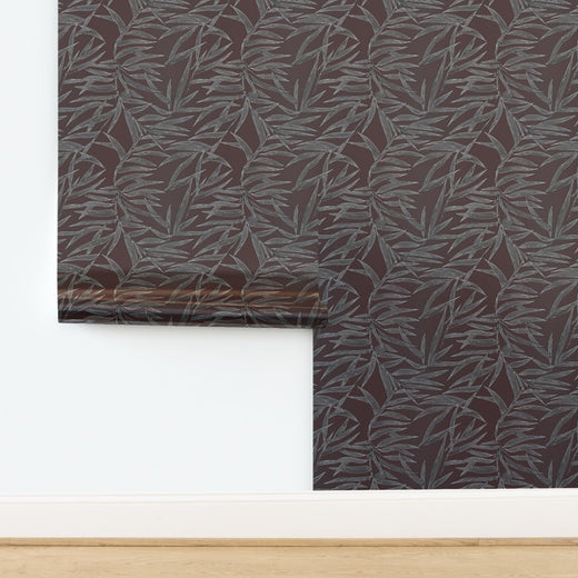 Luminous metallic substrate showing the elegant Fawn bamboo design.