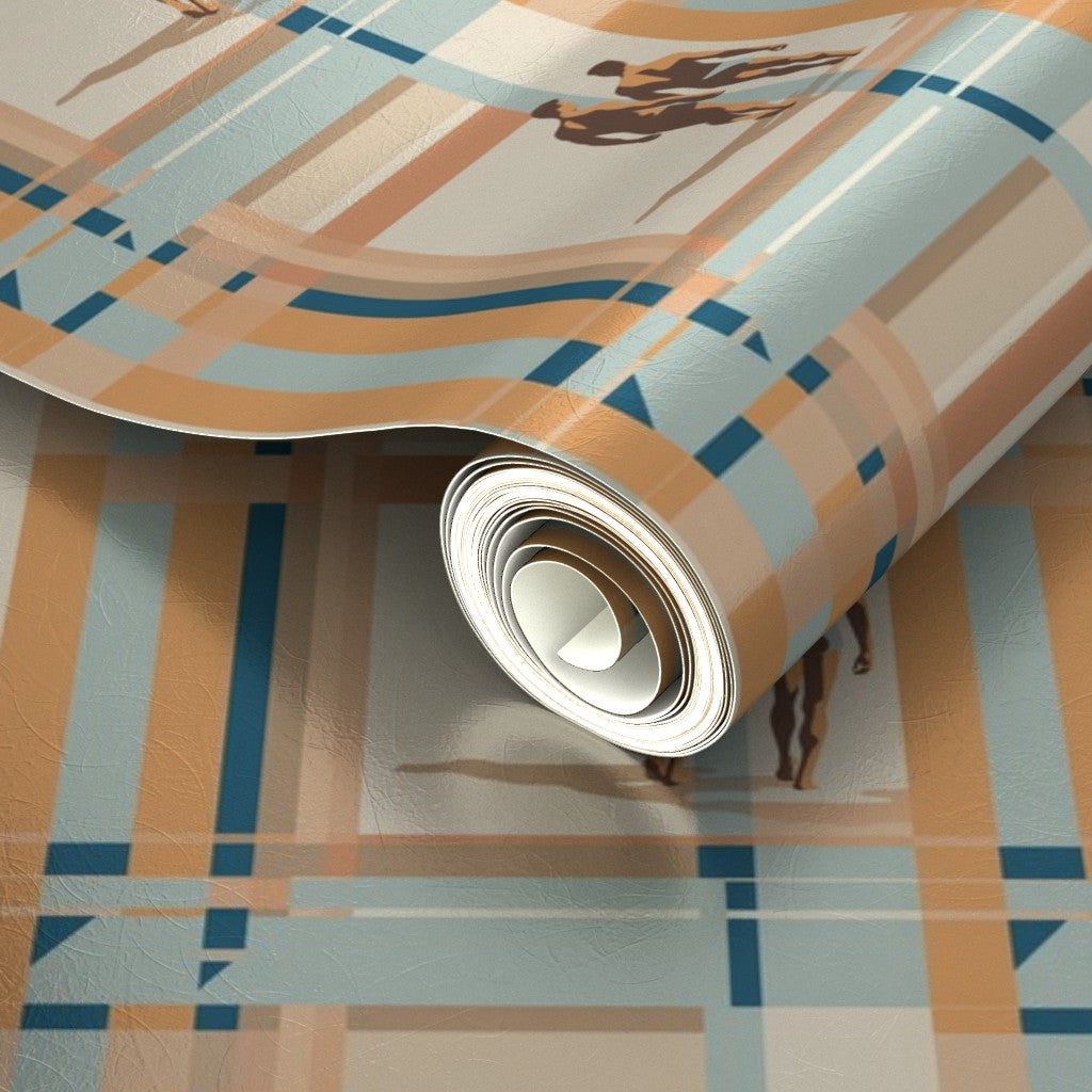 Close-up of the metallic finish wallcovering, illustrating its subtle movement and light reflection.