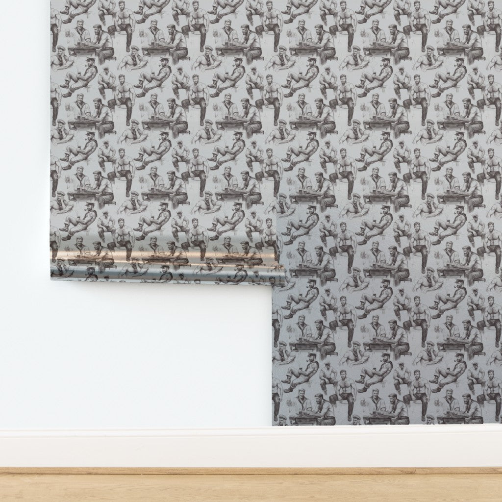 Luminous metallic finish wallpaper sample highlighting subtle sheen and design.