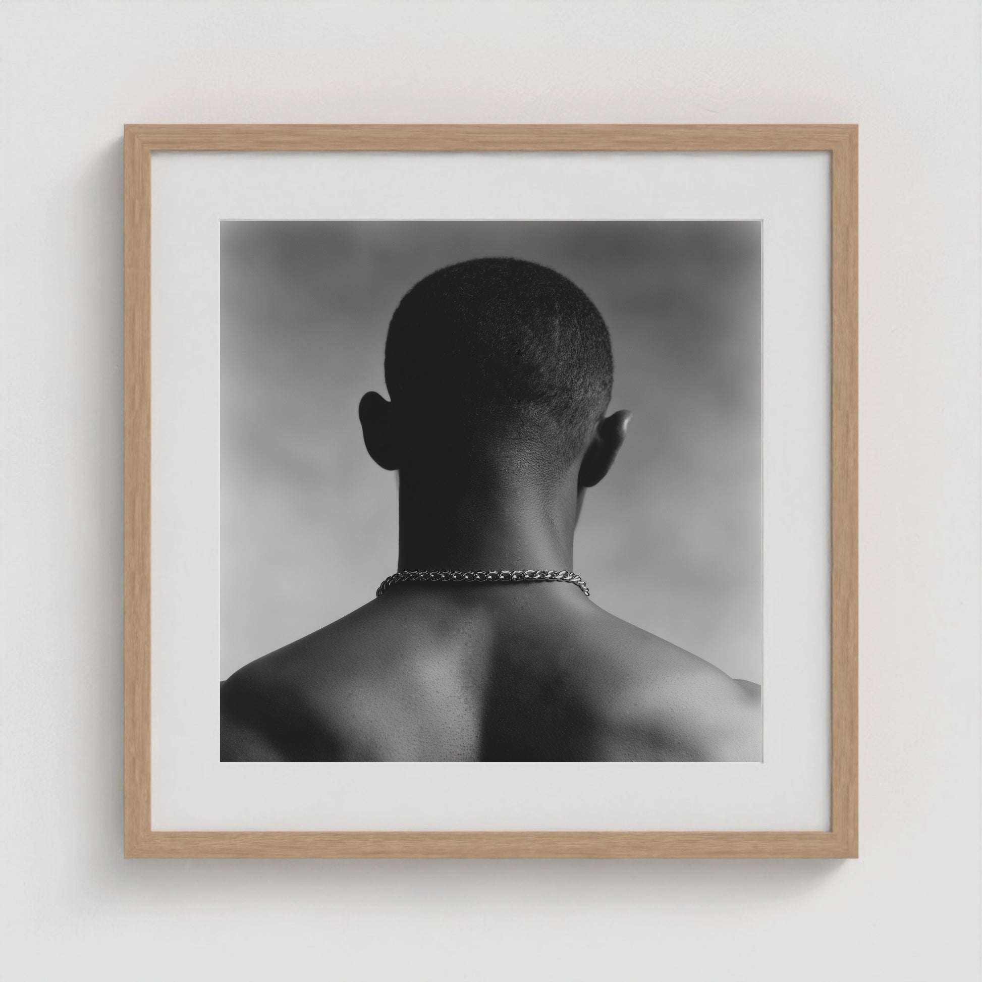 Mid-Fade 20x20 Natural Square Box Frame