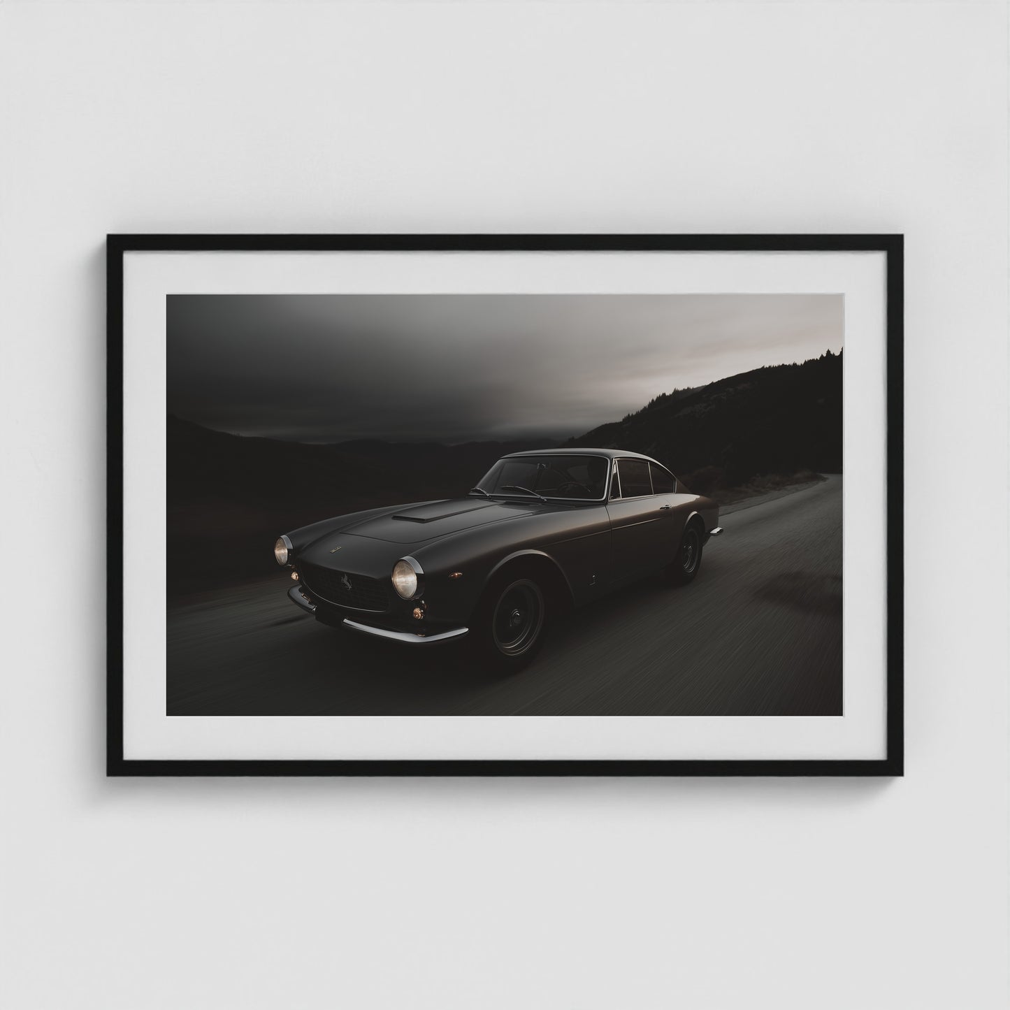 Mid-century Motors - No. 1 36x24 Black Landscape Box Frame