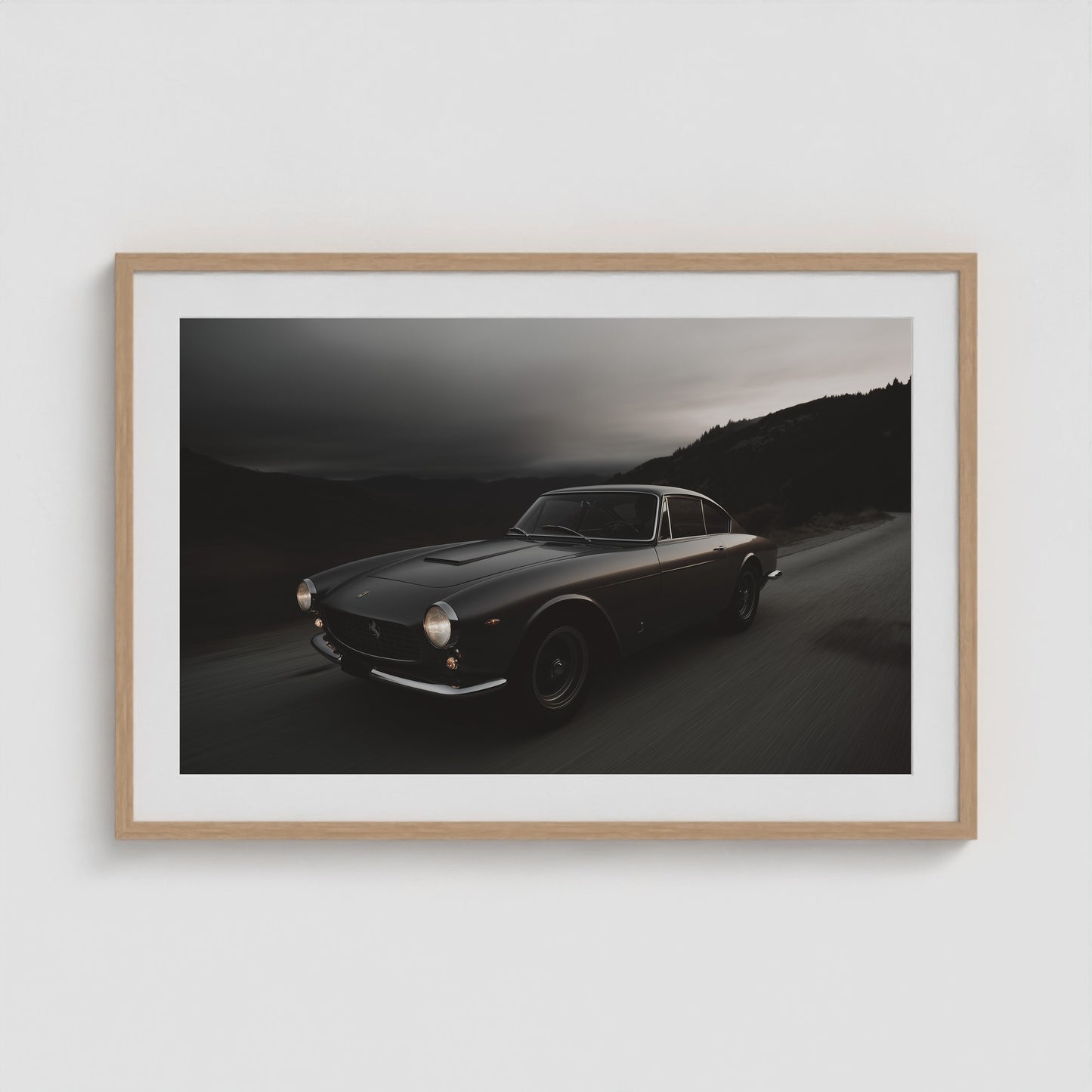 Mid-century Motors - No. 1 36x24 Natural Landscape Box Frame