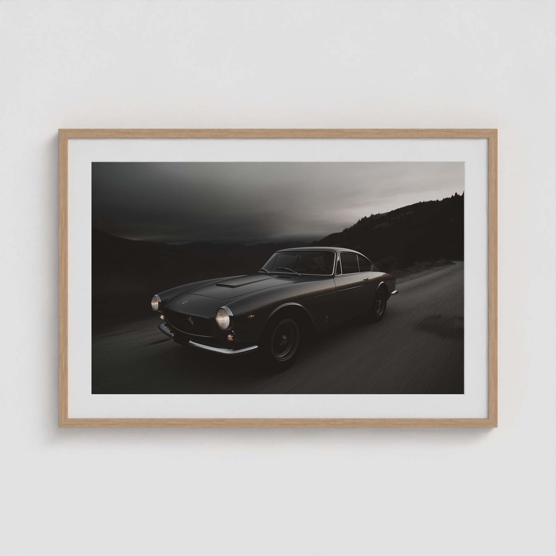 Mid-century Motors - No. 1 36x24 Natural Landscape Box Frame