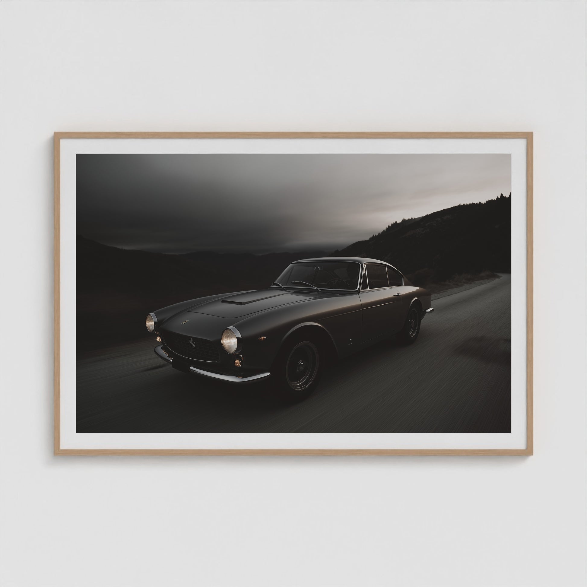 Mid-century Motors - No. 1 60x40 Natural Landscape Box Frame