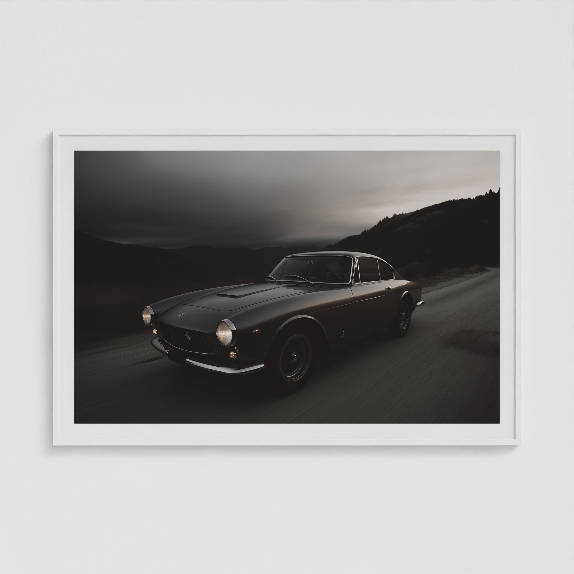 Mid-century Motors - No. 1 60x40 White Landscape Box Frame