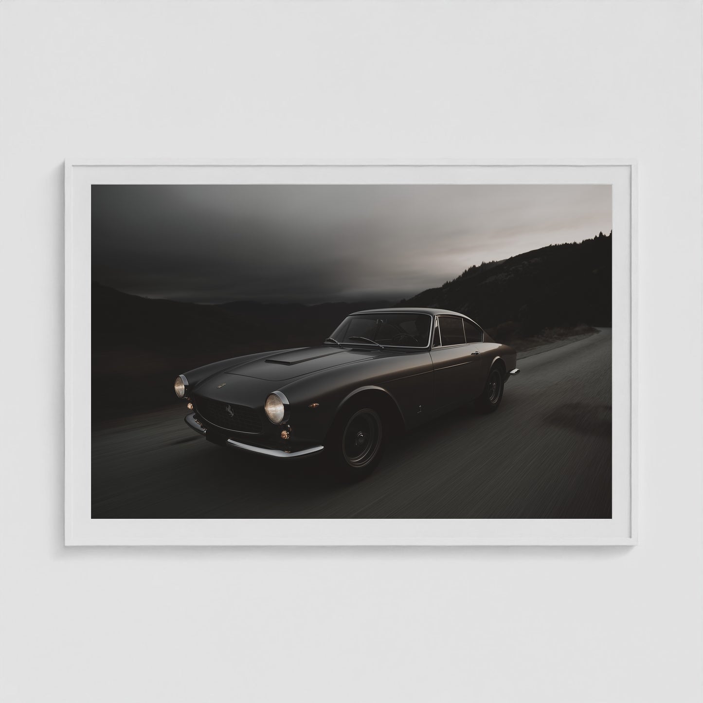 Mid-century Motors - No. 1 60x40 White Landscape Box Frame