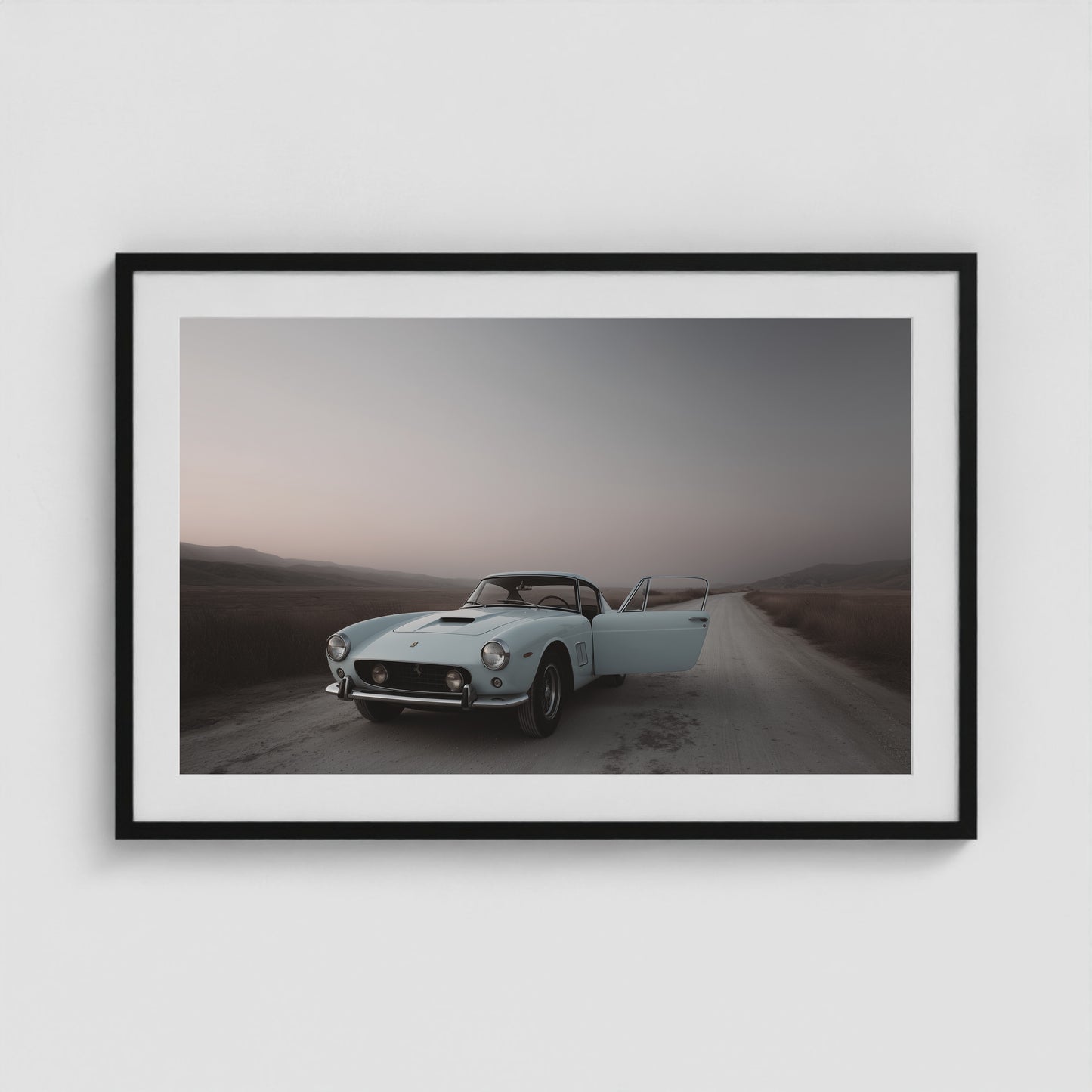 Mid-century Motors - No. 2 36x24 Black Landscape Box Frame