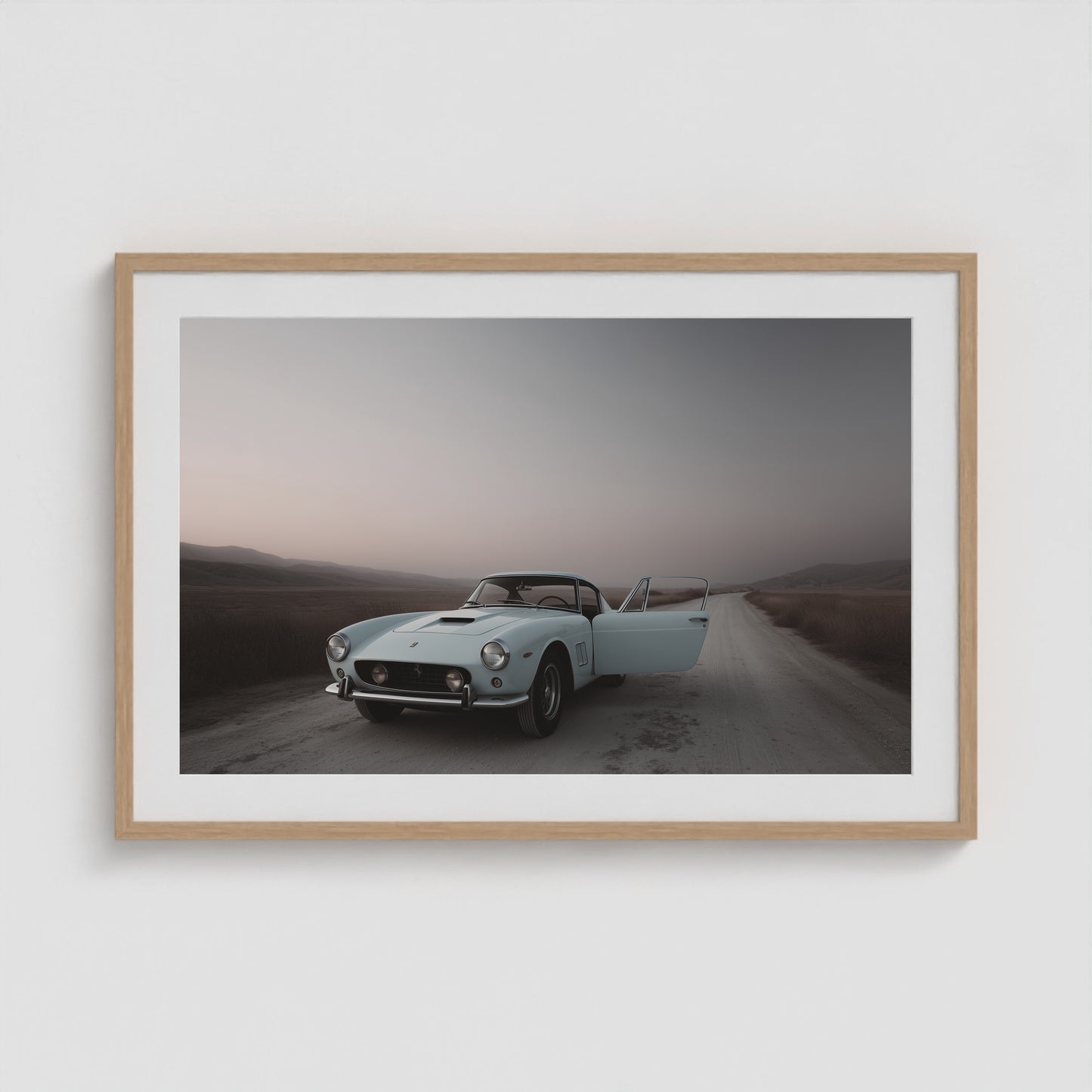 Mid-century Motors - No. 2 36x24 Natural Landscape Box Frame