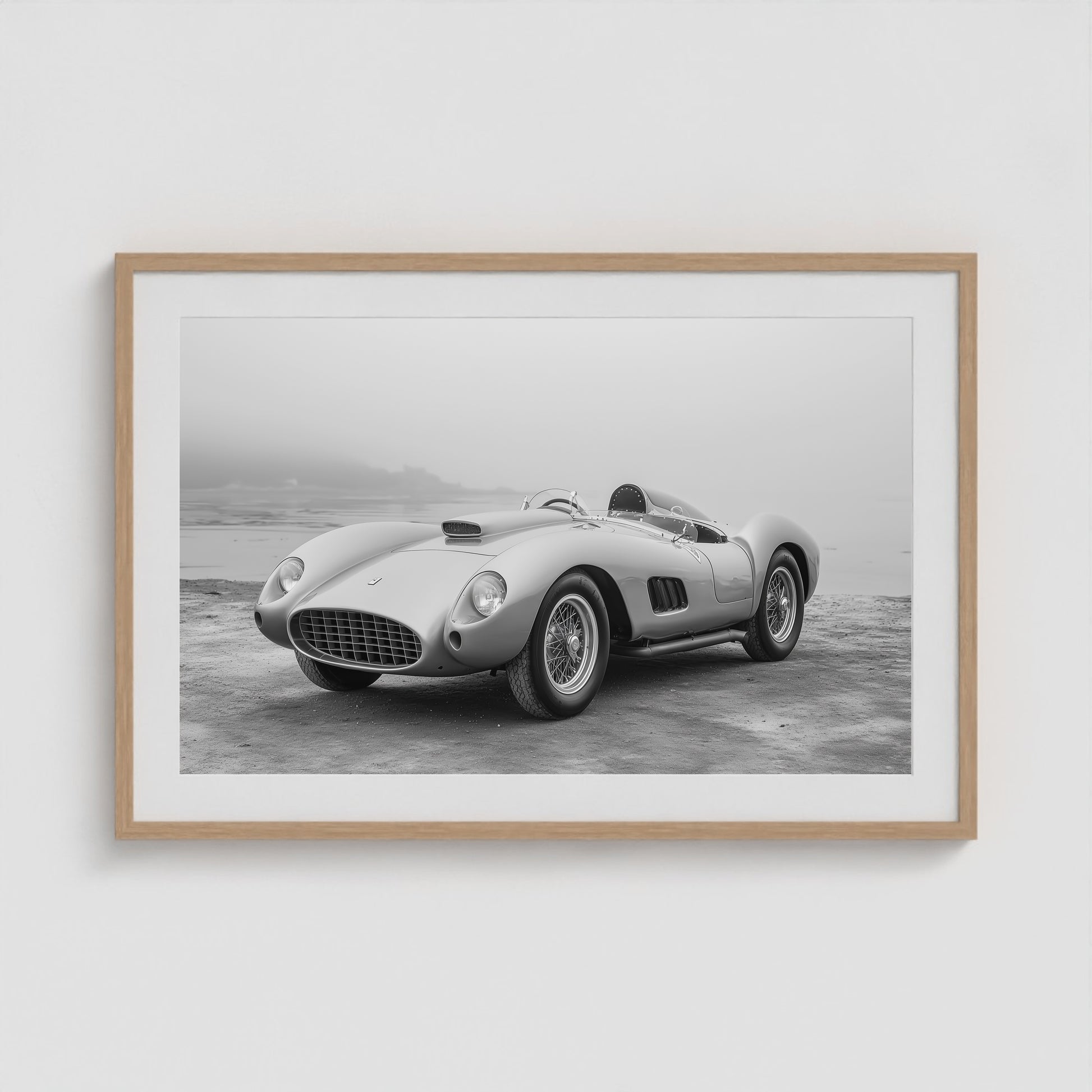 Mid-century Motors - No. 3 36x24 Natural Landscape Box Frame
