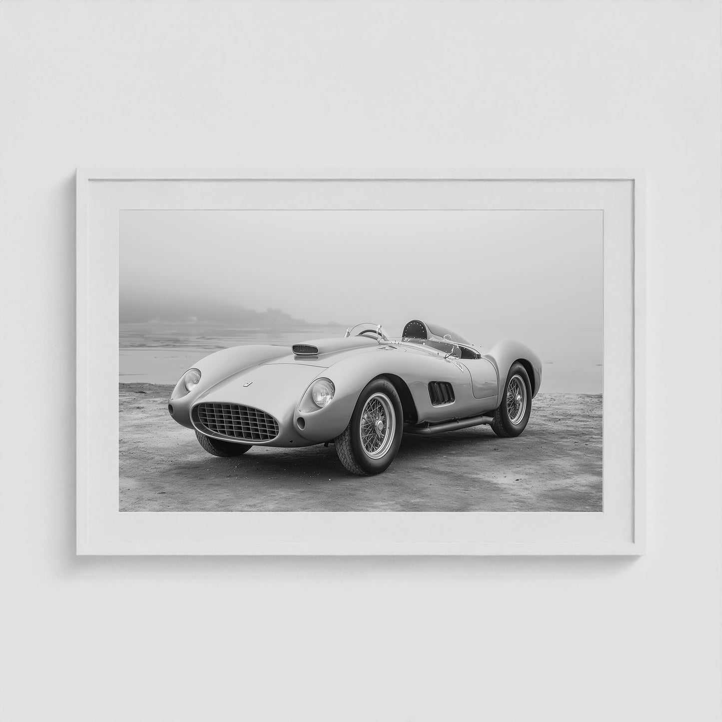 Mid-century Motors - No. 3 36x24 White Landscape Box Frame