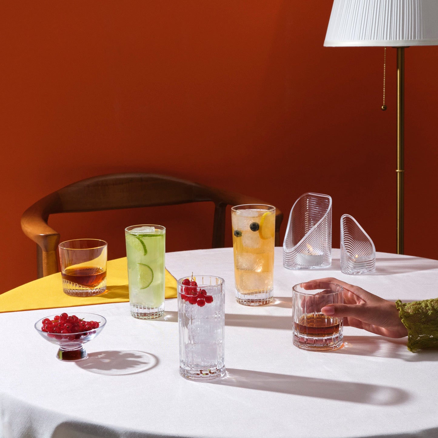 Lifestyle view of Mist Lights Votive holder Small Barware | Provenance & Patina