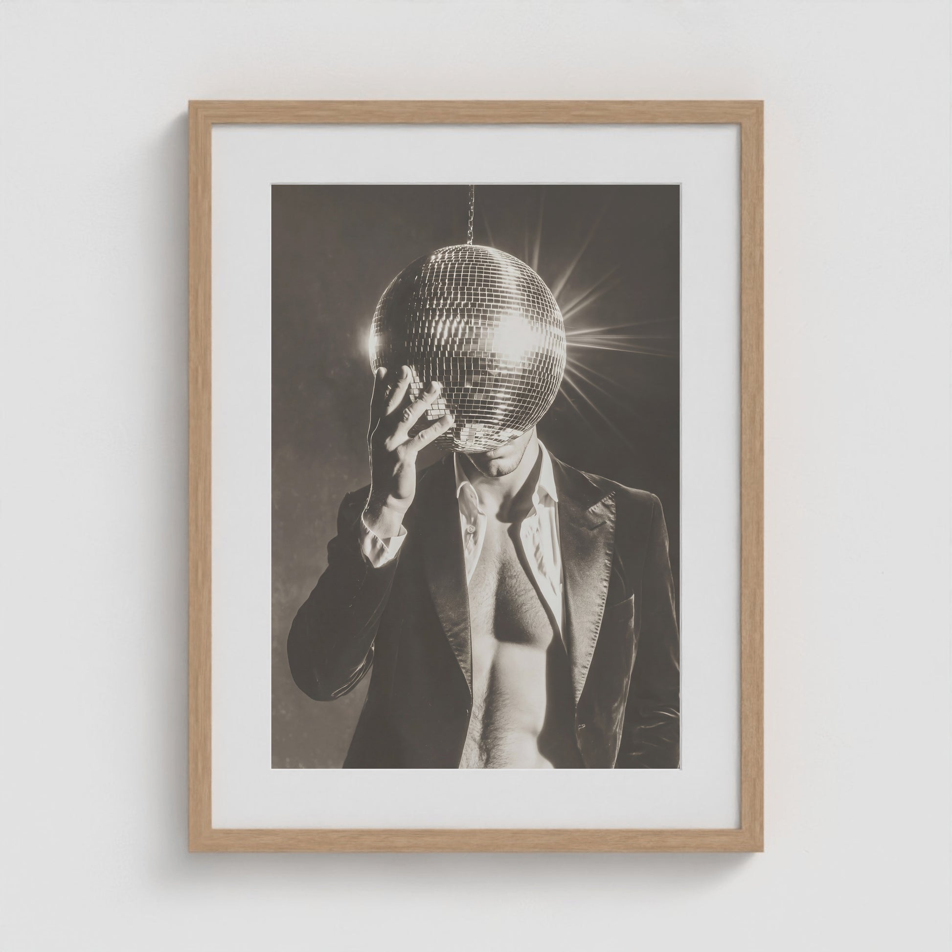 Mister Disco 18x24 Natural Portrait Box Frame