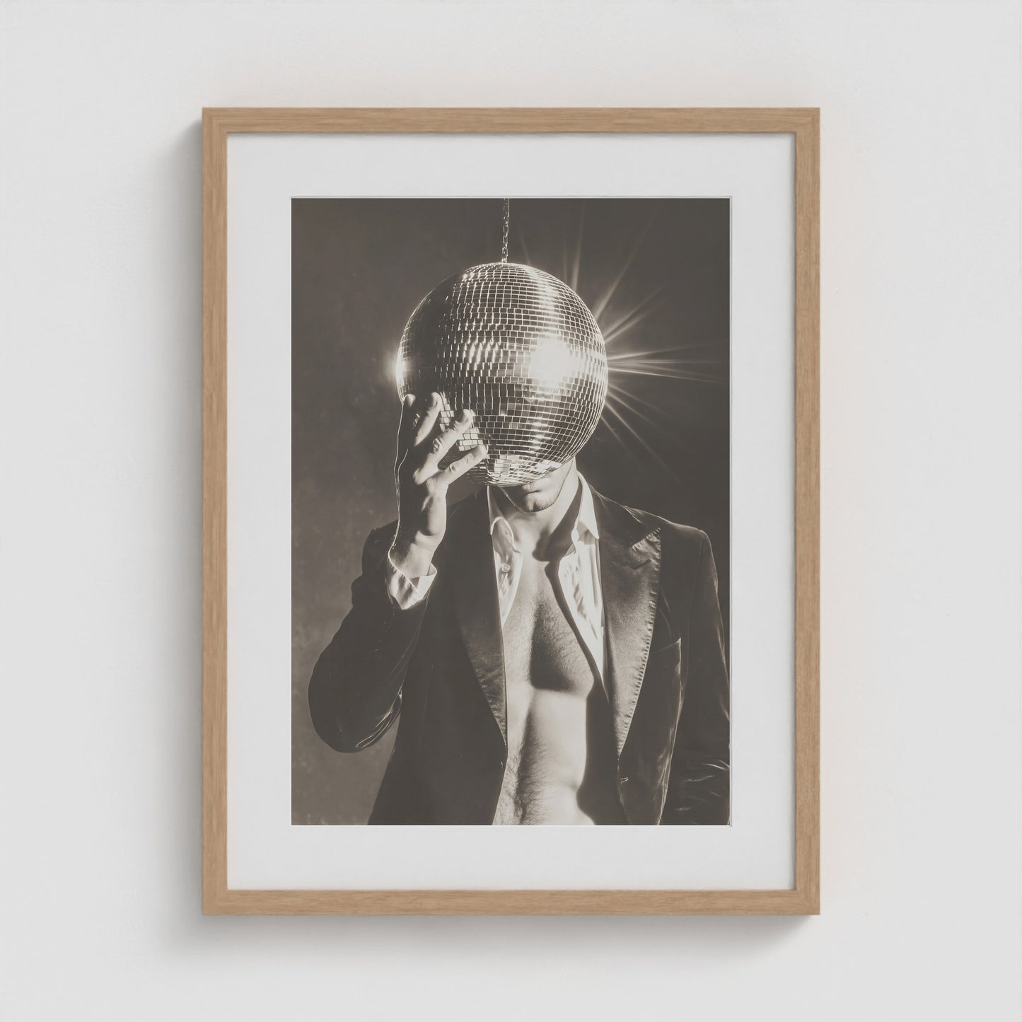 Mister Disco 18x24 Natural Portrait Box Frame