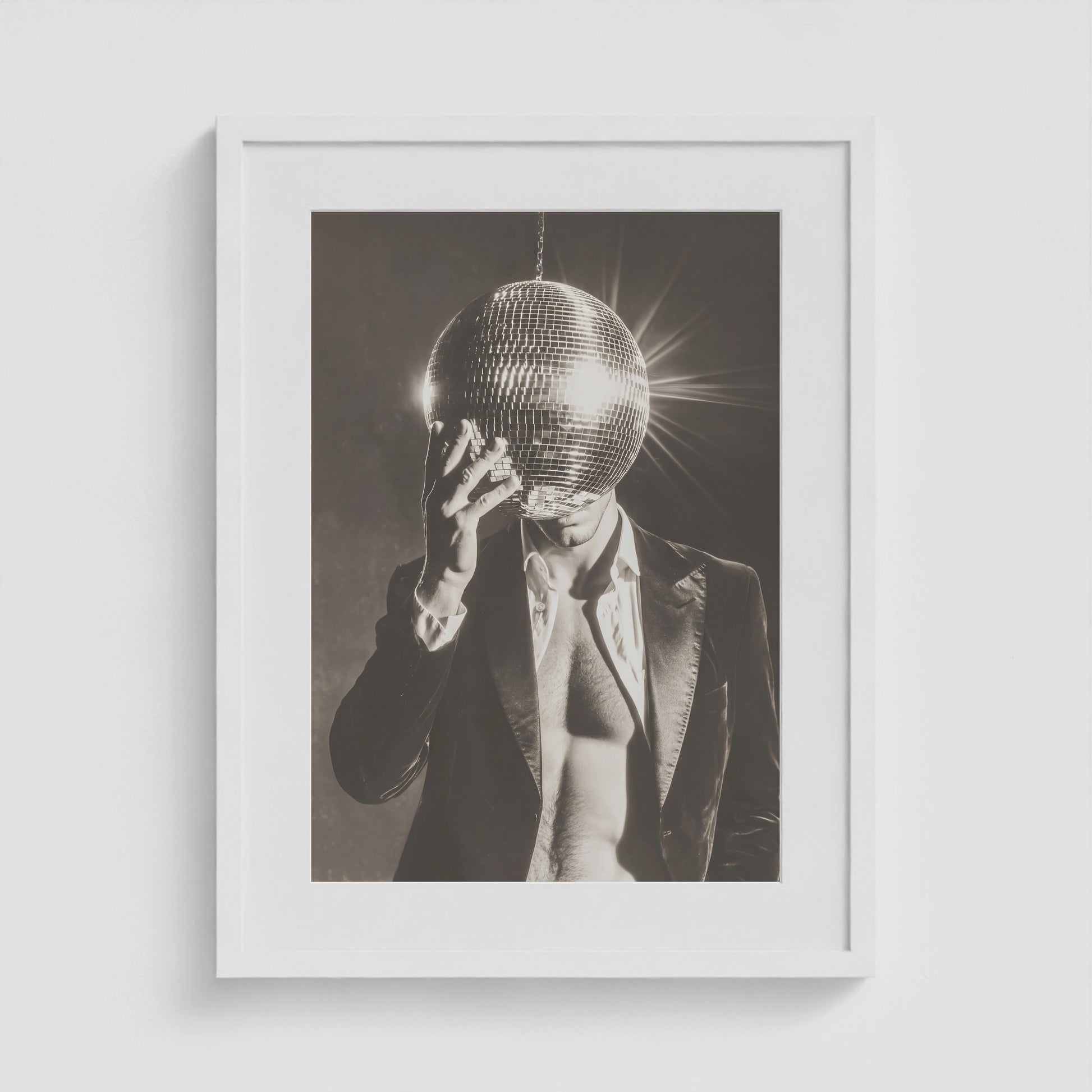 Mister Disco 18x24 White Portrait Box Frame