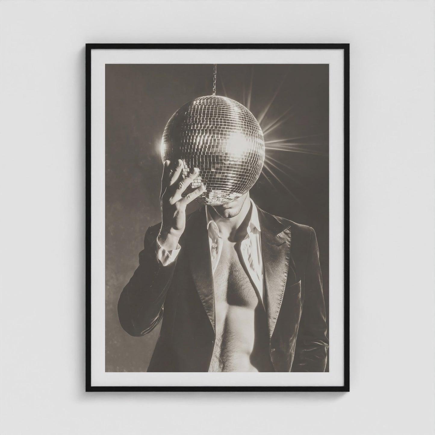 Mister Disco 36x48 Black Portrait Box Frame