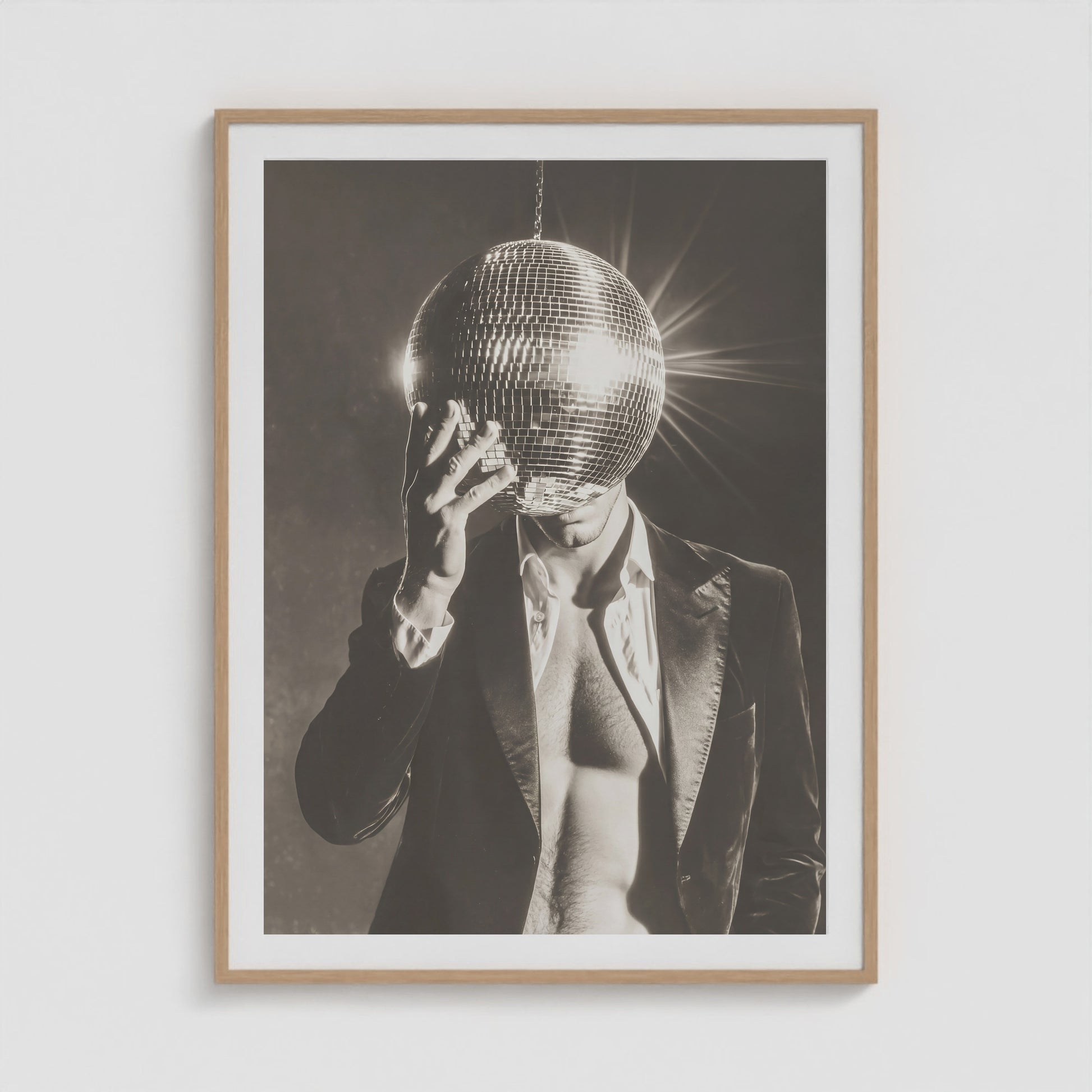 Mister Disco 36x48 Natural Portrait Box Frame