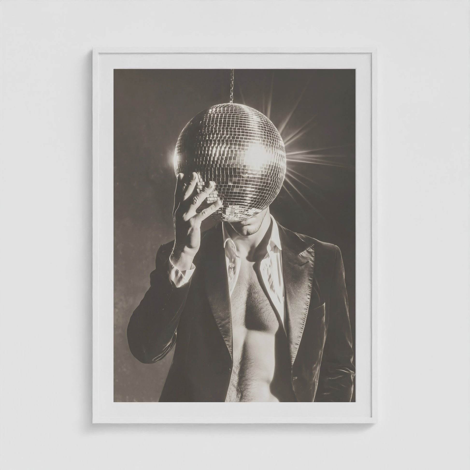 Mister Disco 36x48 White Portrait Box Frame