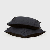 Product shot of Charcoal Tweed and Velvet Pillows Pair – Masculine Fine Art | Provenance & Patina