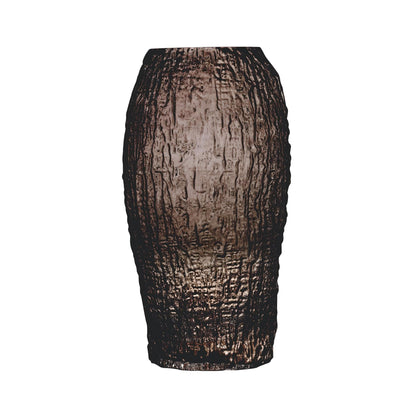 NUDE Glass Molten large crystal vase in a warm caramel amber tone.