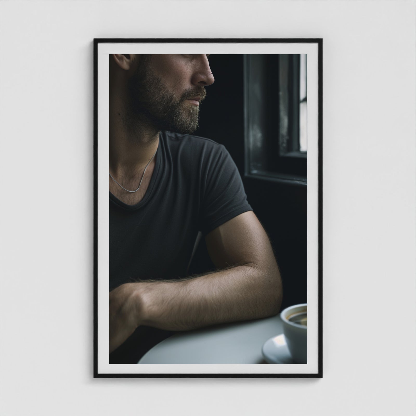 Morning Joe 40x60 Black Portrait Box Frame