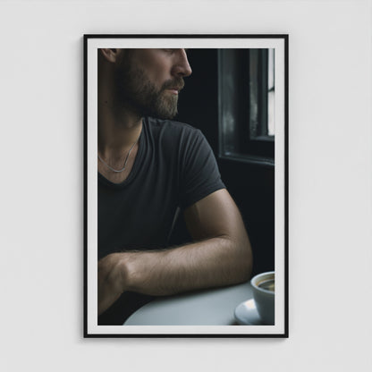 Morning Joe 40x60 Black Portrait Box Frame