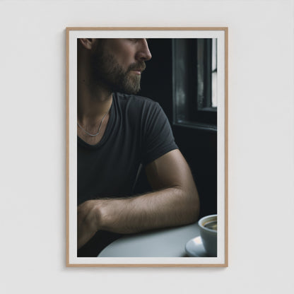 Morning Joe 40x60 Natural Portrait Box Frame