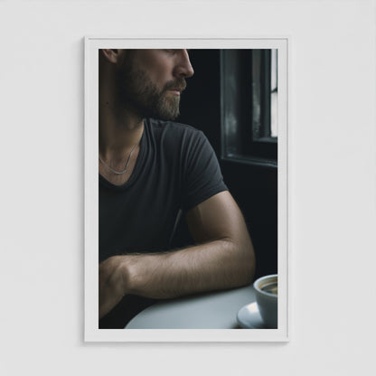 Morning Joe 40x60 White Portrait Box Frame