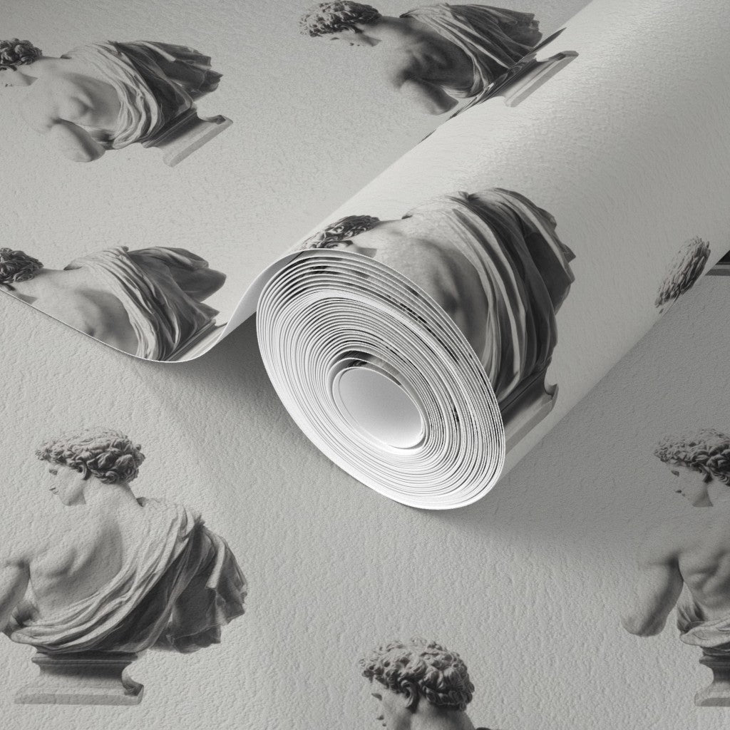 In-room view of the non-pasted Apollo wallpaper with its premium matte texture