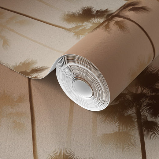 Detailed rendering of the palm tree wallpaper printed on premium non-pasted matte paper.