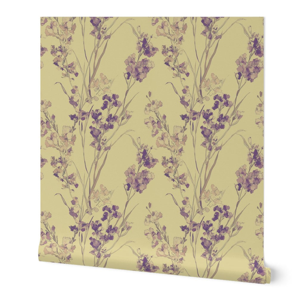 Alternate view of Purple Statice Wallpaper | Provenance & Patina
