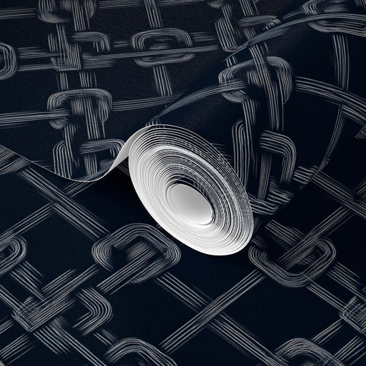 Non-pasted traditional Carrick Knot wallpaper showing its matte finish and rich color depth.