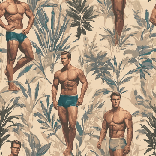 Color swatch of the Daddy Hunt wallpaper in Nude.
