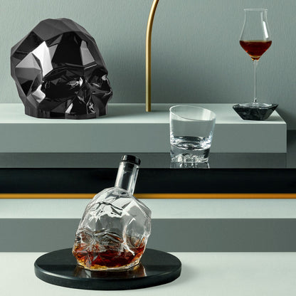 Minimalist presentation of the designer crystal carafe by NUDE Glass on a clean background.