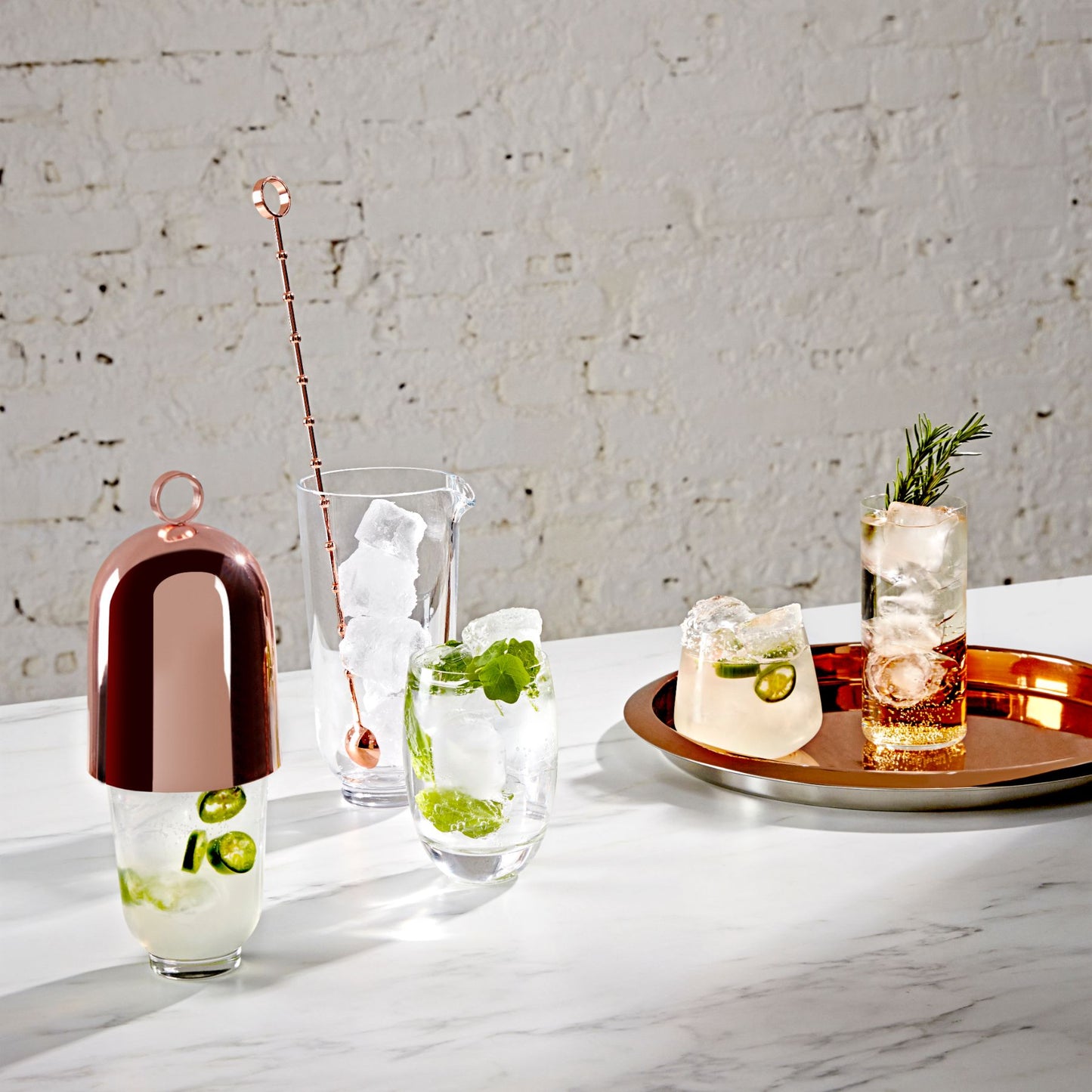 Lifestyle view of Hepburn Shaker with Metal Top Barware | Provenance & Patina