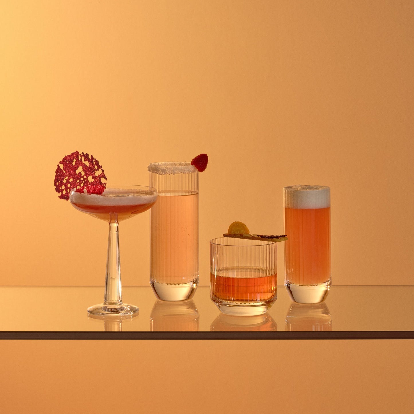 Alternate view of Big Top Set of 2 Coupe Glasses | Provenance & Patina