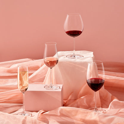 Lifestyle view of Vintage Set of 2 Rosé Wine Glasses - Luxury Rose wine glass | Provenance & Patina