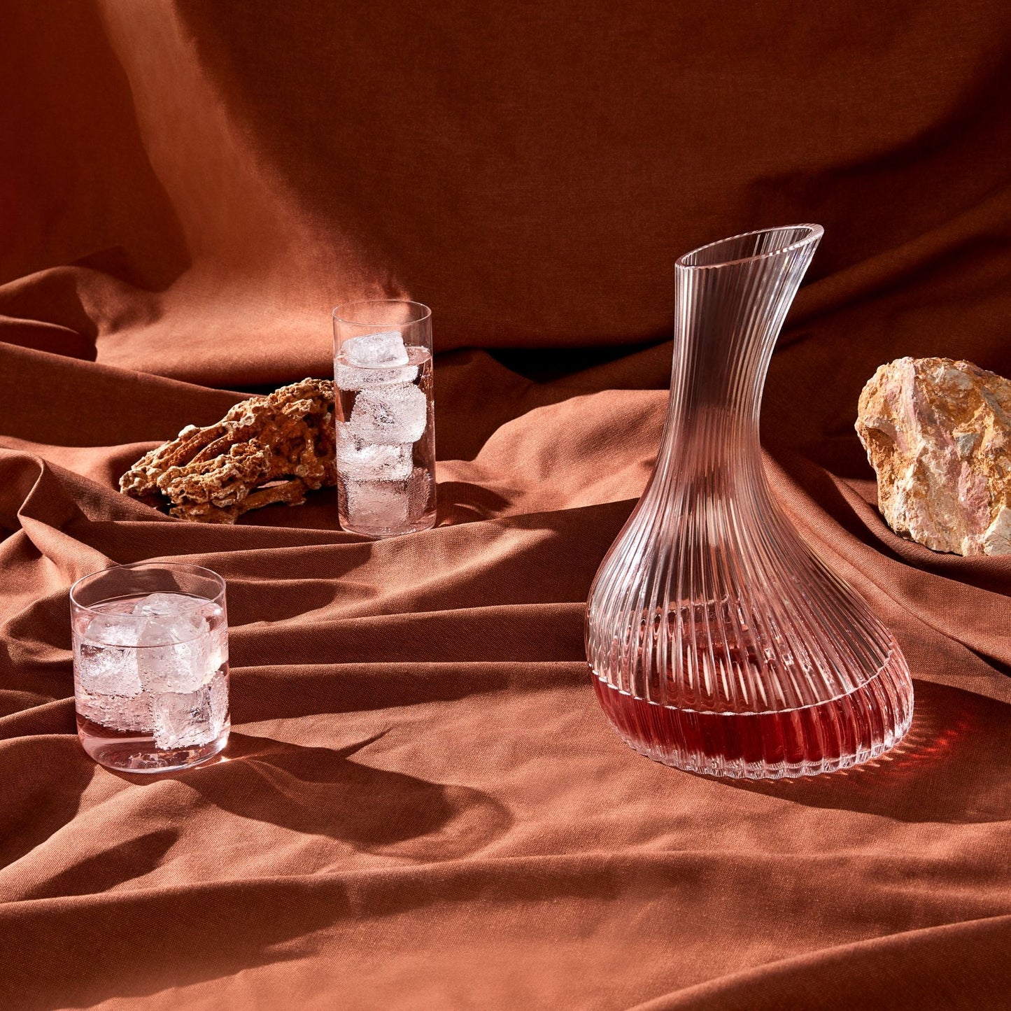 Detailed view of a refined highball glass highlighting the ultra-clear crystal craftsmanship.