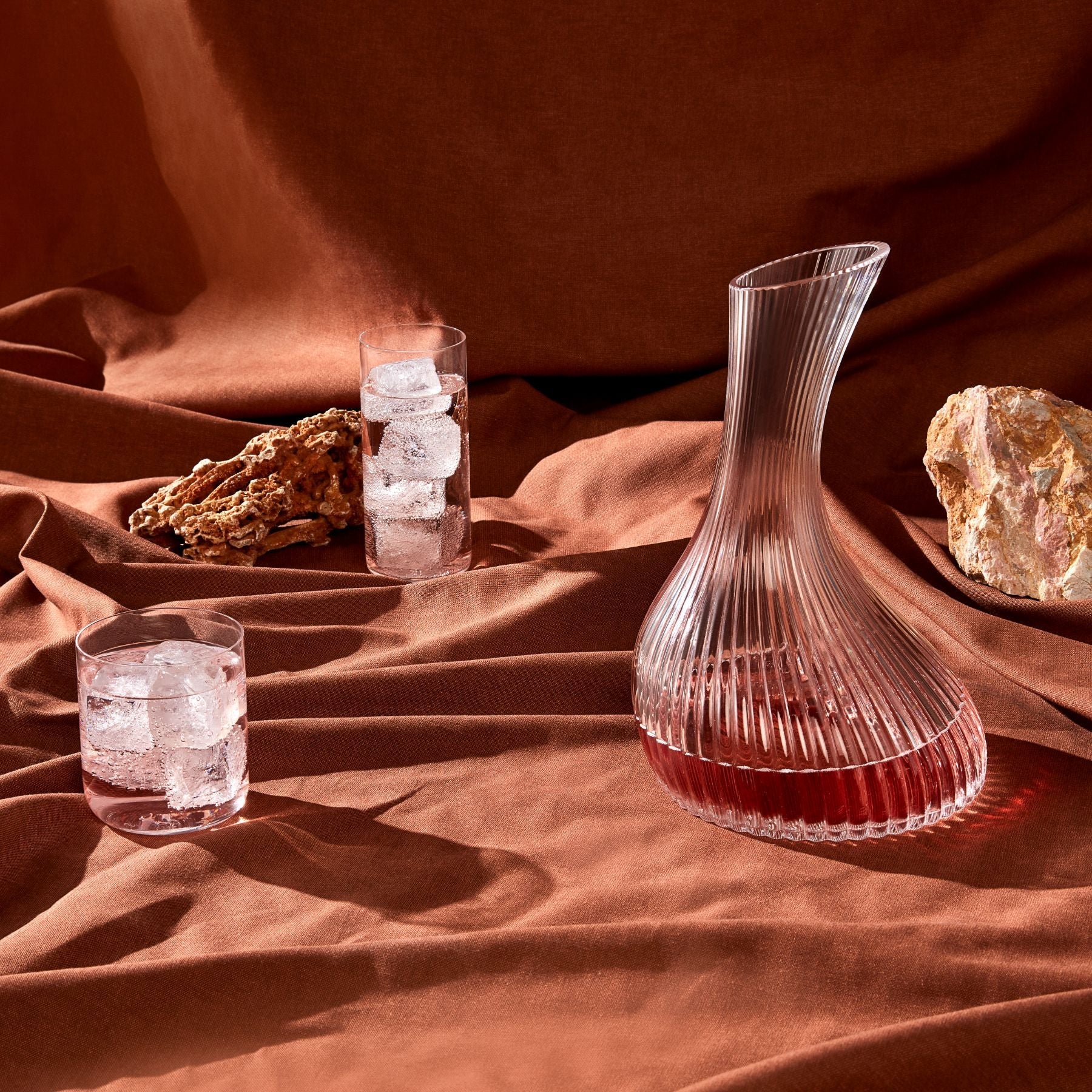 Detailed view of a refined highball glass highlighting the ultra-clear crystal craftsmanship.