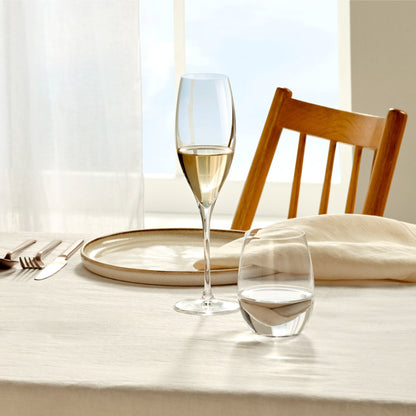 Sleek lead-free crystal digestif glass from the NUDE Glass Pure collection, perfect for dessert wines.