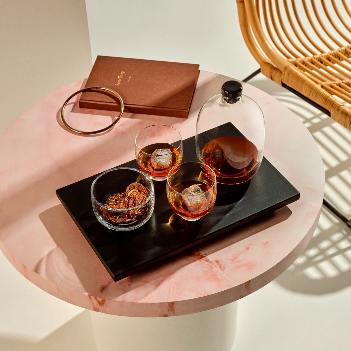 Product shot of Malt Gift set with wooden tray Barware | Provenance & Patina