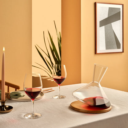 Elegant table setting featuring the Terroir red wine glass alongside modern dinnerware and sophisticated decor.