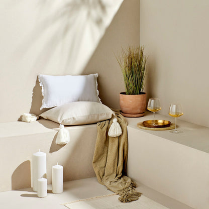 Two NUDE Mirage lead-free crystal wine glasses presented together for a stylish, modern table setting.