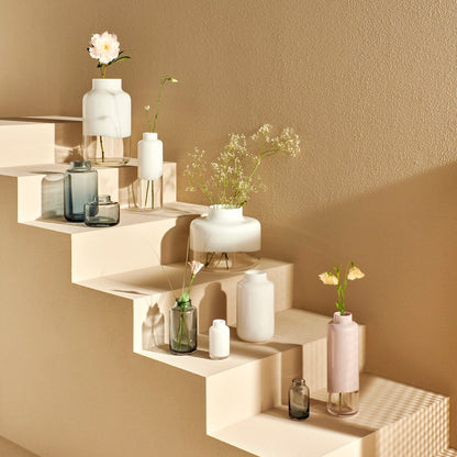 Contemporary table setting showcasing elegant crystalline glassware and design accents.