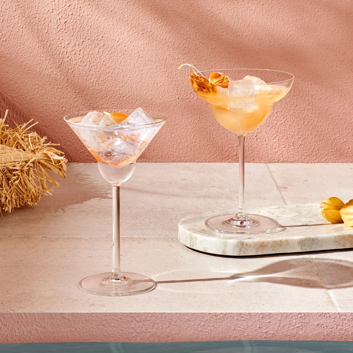 Alternate view of Vintage Set of 2 Margarita Glasses | Provenance & Patina
