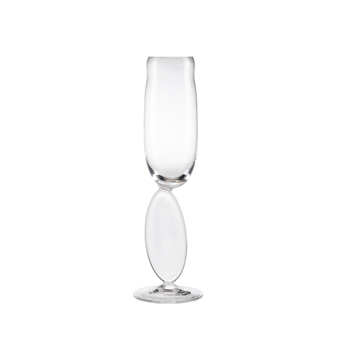 Product shot of OMNIA Dripping Drops Set of 2 Glasses No.2 - Luxury flute glass | Provenance & Patina