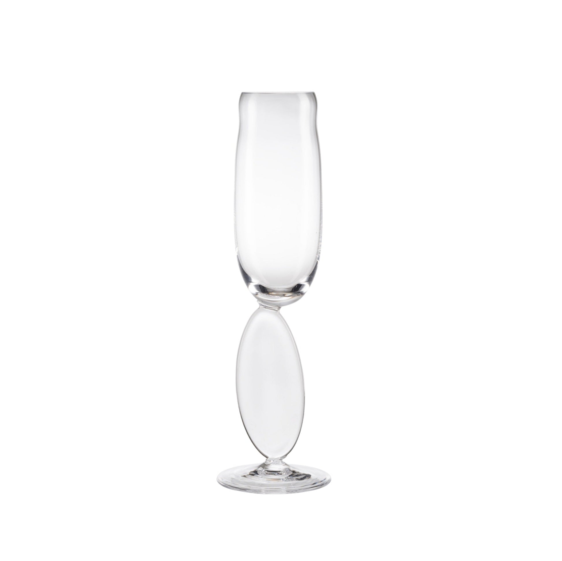 Product shot of OMNIA Dripping Drops Set of 2 Glasses No.2 - Luxury flute glass | Provenance & Patina
