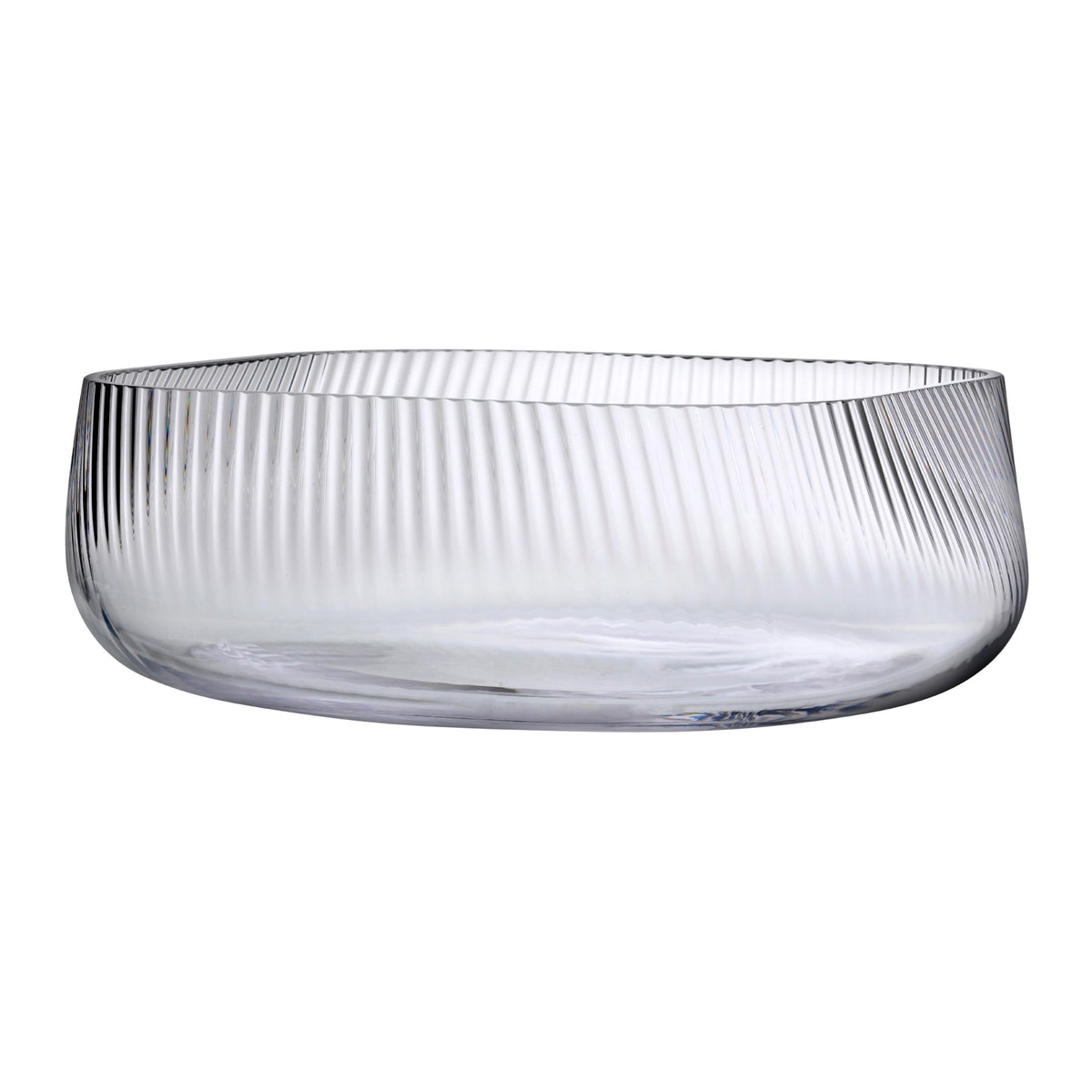 Clear NUDE Glass Opti Crystal Centrepiece Bowl highlighting its brilliant lead-free crystal construction